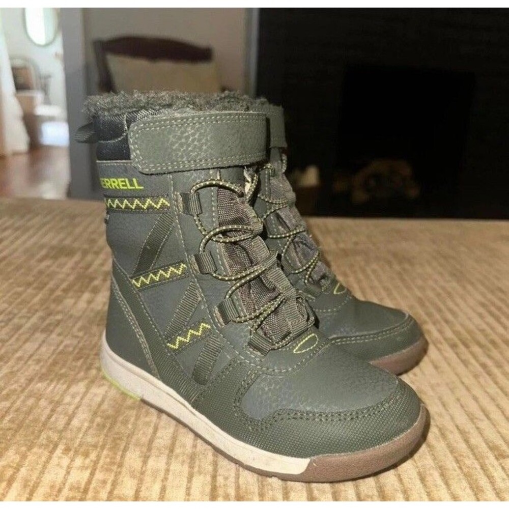 Merrell Snow Crush Jr. Waterproof Insulated Winter Boots Toddlers size 10M Green